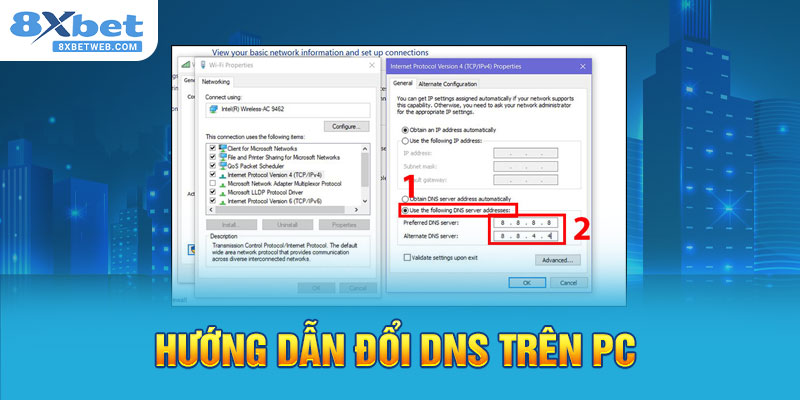 Hướng dẫn đổi DNS trên PC.